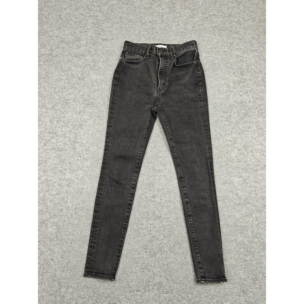 MOUSSY VINTAGE Jeans Womens 25 High Skinny Charcoal Stretch Denim‎ Made In Japan